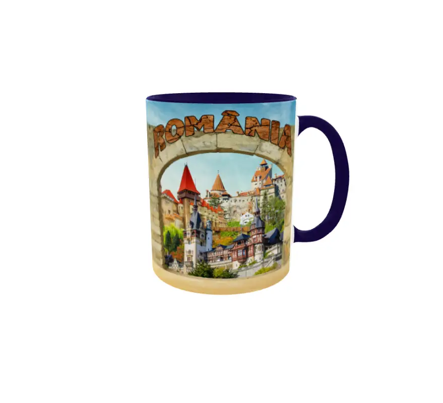 Castele din romania, cana ceramica, 330mlv